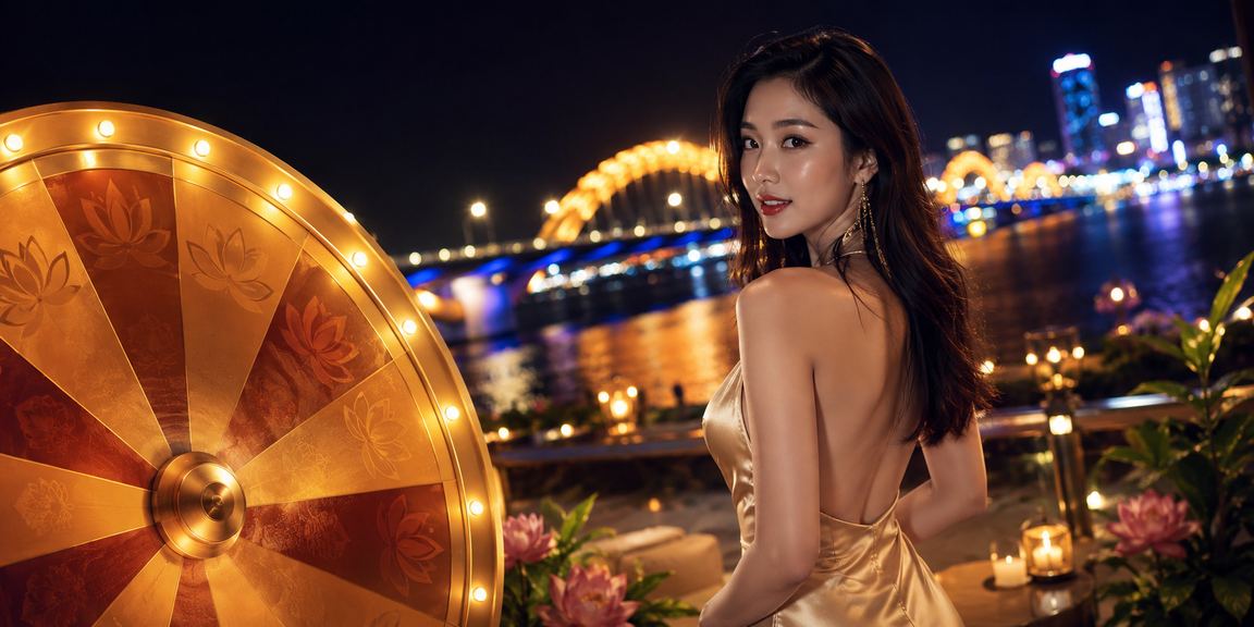Quang cảnh bãi biển Đà Nẵng về đêm gợi lên bầu không khí sự kiện lucky draw và giải thưởng mùa hè