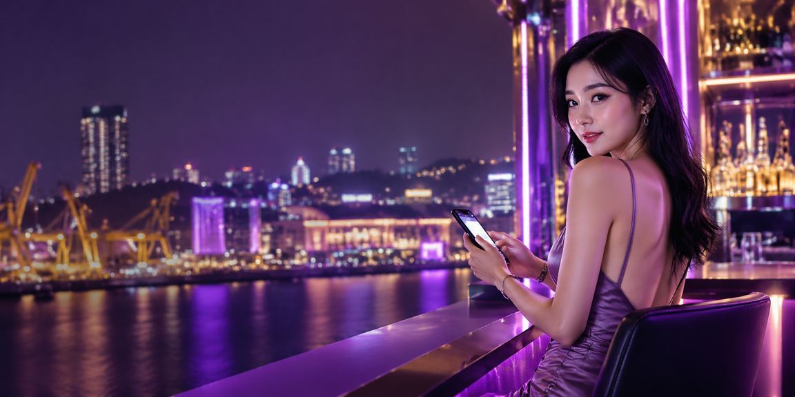Người dùng tại Vũng Tàu đặt cược thể thao trực tuyến trong không gian đèn neon sôi động về đêm